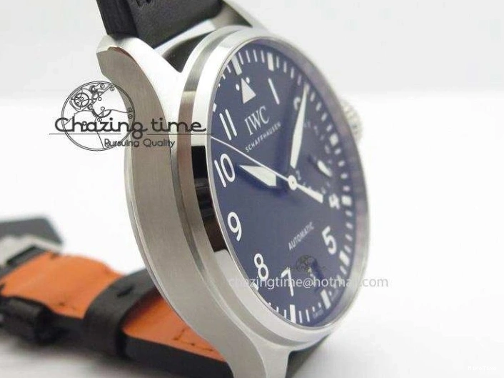 MIROTIME 0218 GoodFit Big Pilot Real PR IW500912 ZF Best Edition Black Dial On Black Leather Strap A 7287